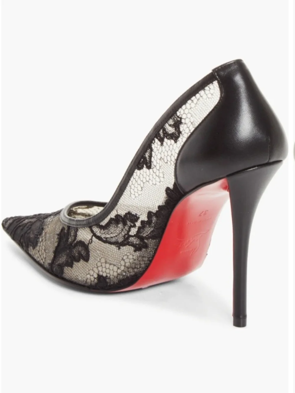 Miss Z Pointy Toe Lace Pump Christian Louboutin Size 39